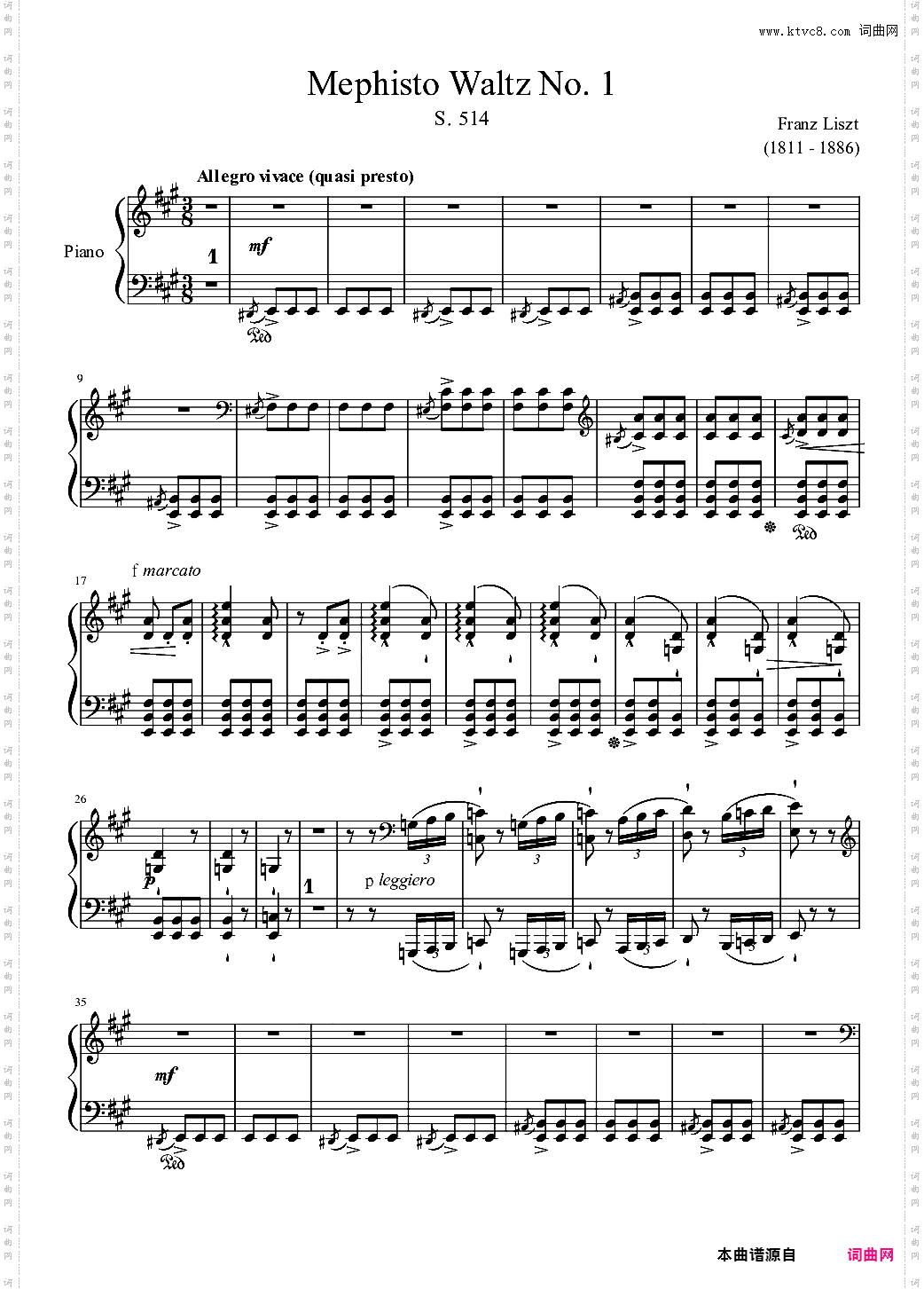 Mephisto Waltz No· 1 S· 514