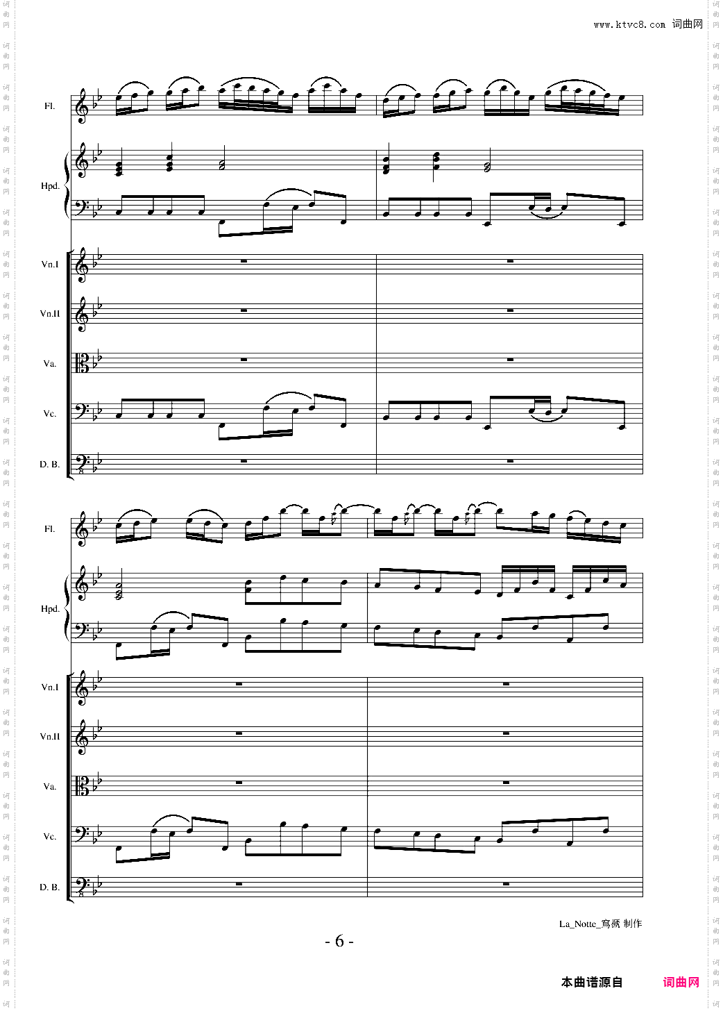 维瓦尔第 长笛协奏曲 RV439 夜 La Notte 第三乐章