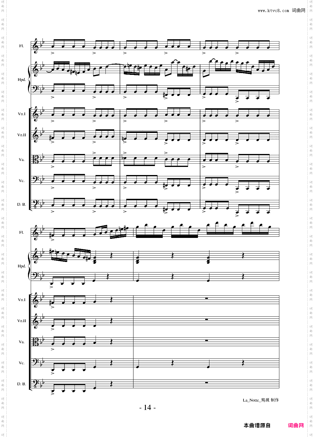 维瓦尔第 长笛协奏曲 RV439 夜 La Notte 第三乐章