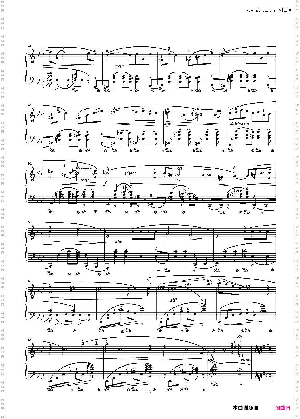 肖邦夜曲17-B大调夜曲OP·62-1