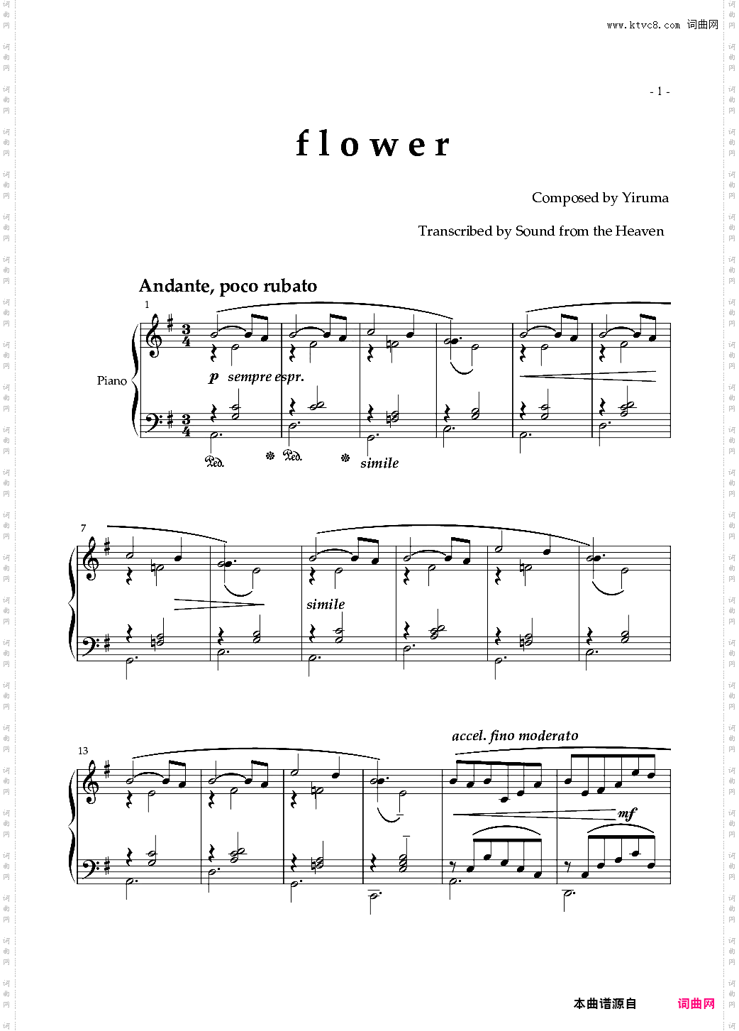 Yiruma - f l o w e r
