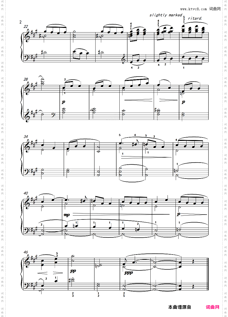 2021武汉音乐学院钢琴考级教程4级第十三首