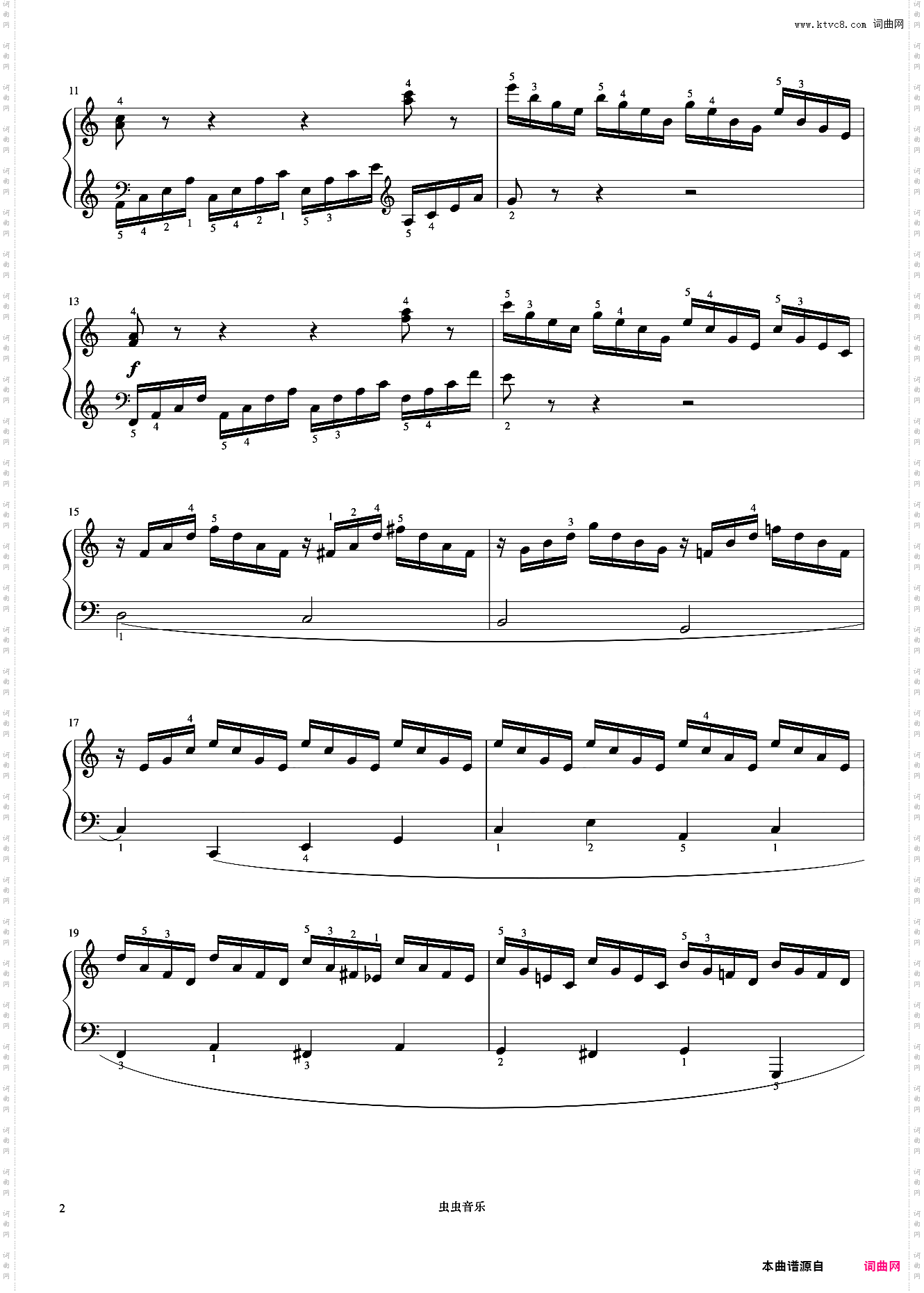 第3首《车尔尼快速练习曲 作品299》