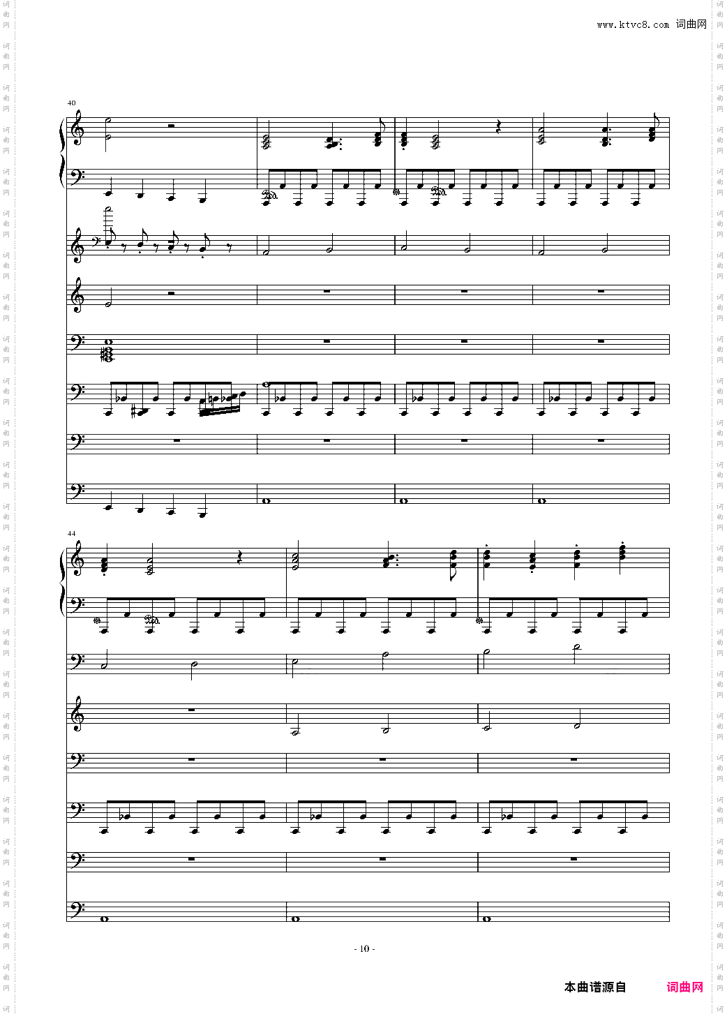 大夜洛钢琴变奏曲总谱