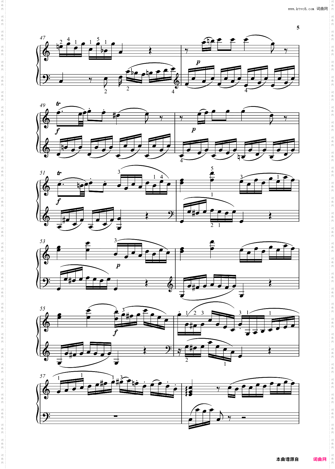 钢琴奏鸣曲KV279