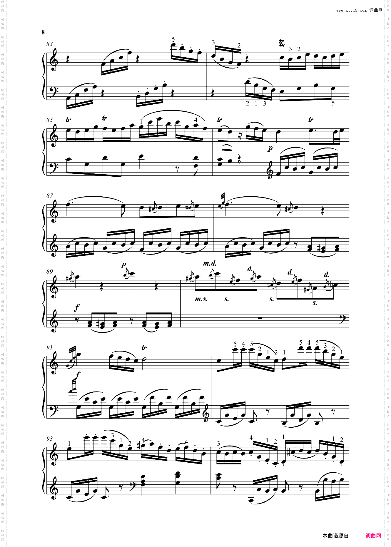 钢琴奏鸣曲KV279