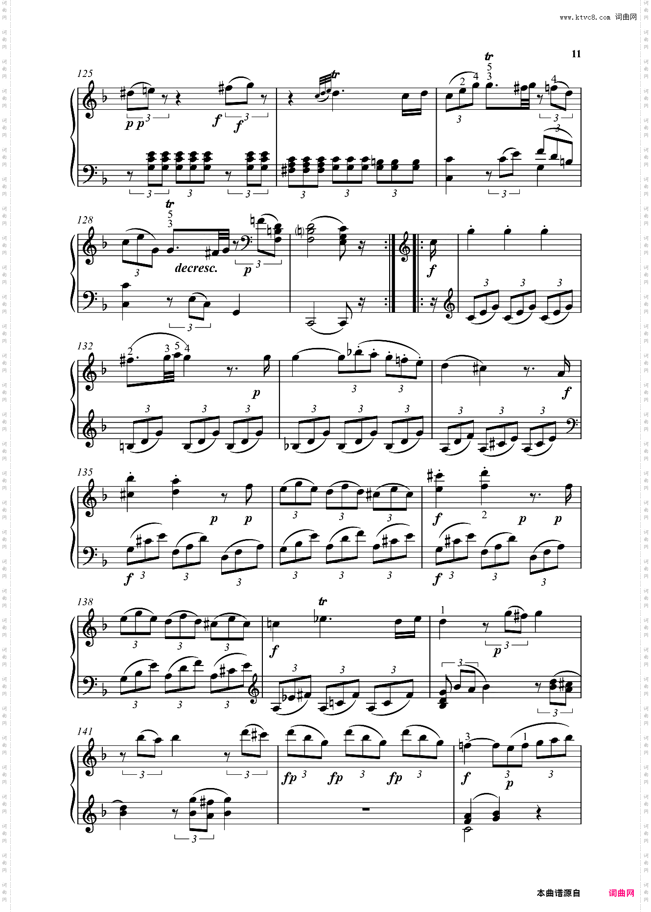 钢琴奏鸣曲KV279