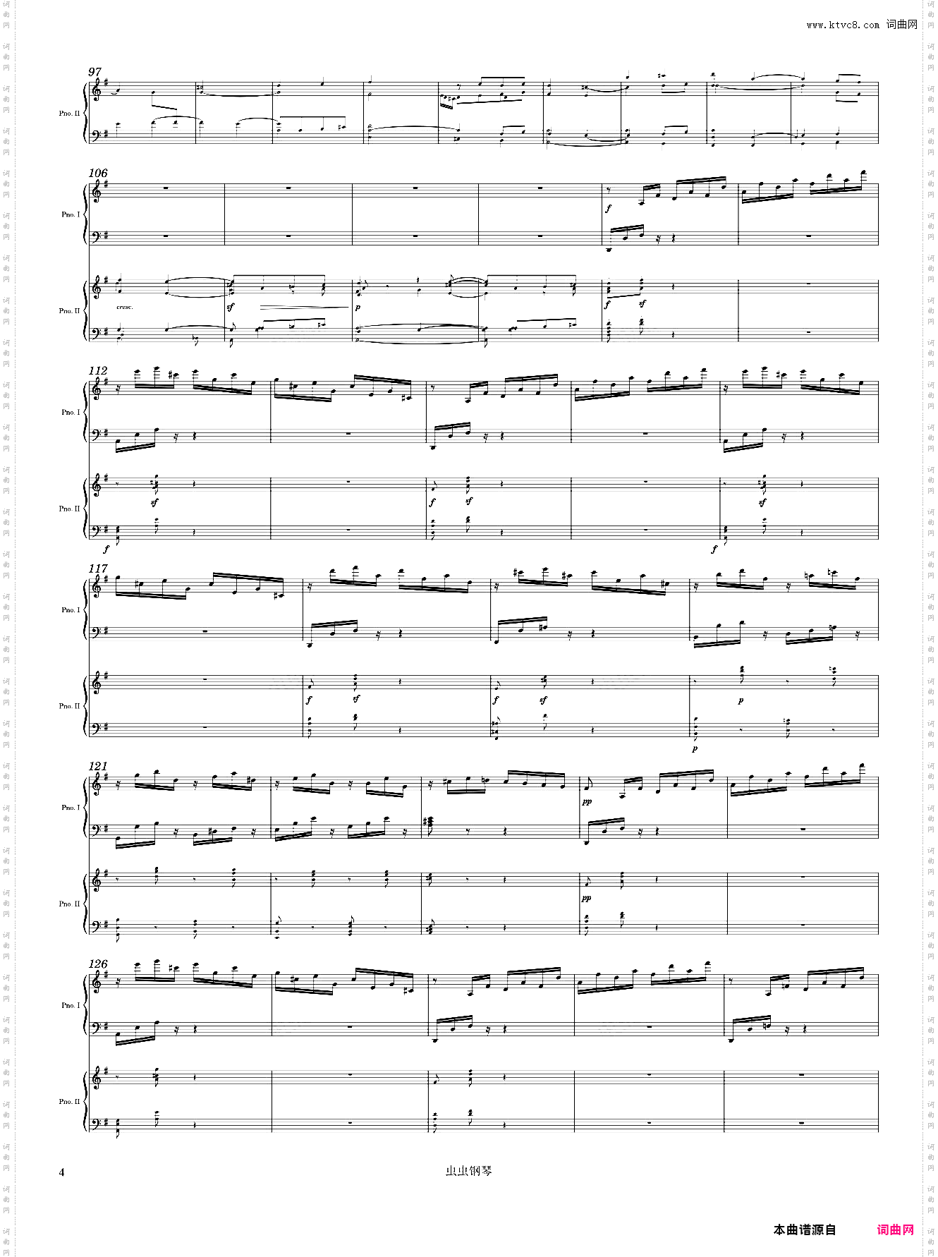 Beethoven Piano Concerto No· 4, 3rd Mvmt Arr· for 2 pianos