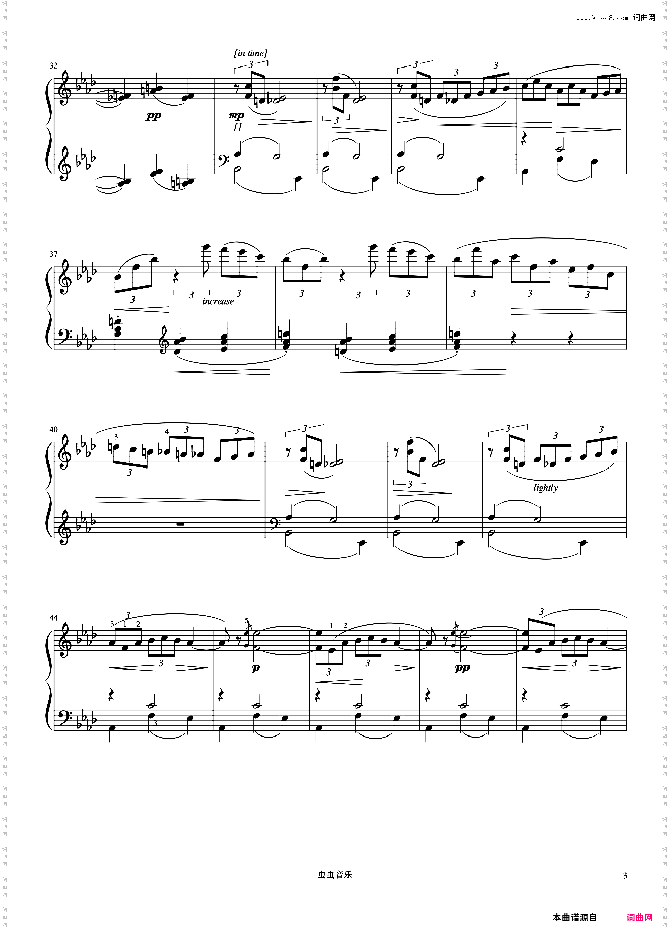 7级 牧场的小溪旁《英皇钢琴考级曲目2015-2016》