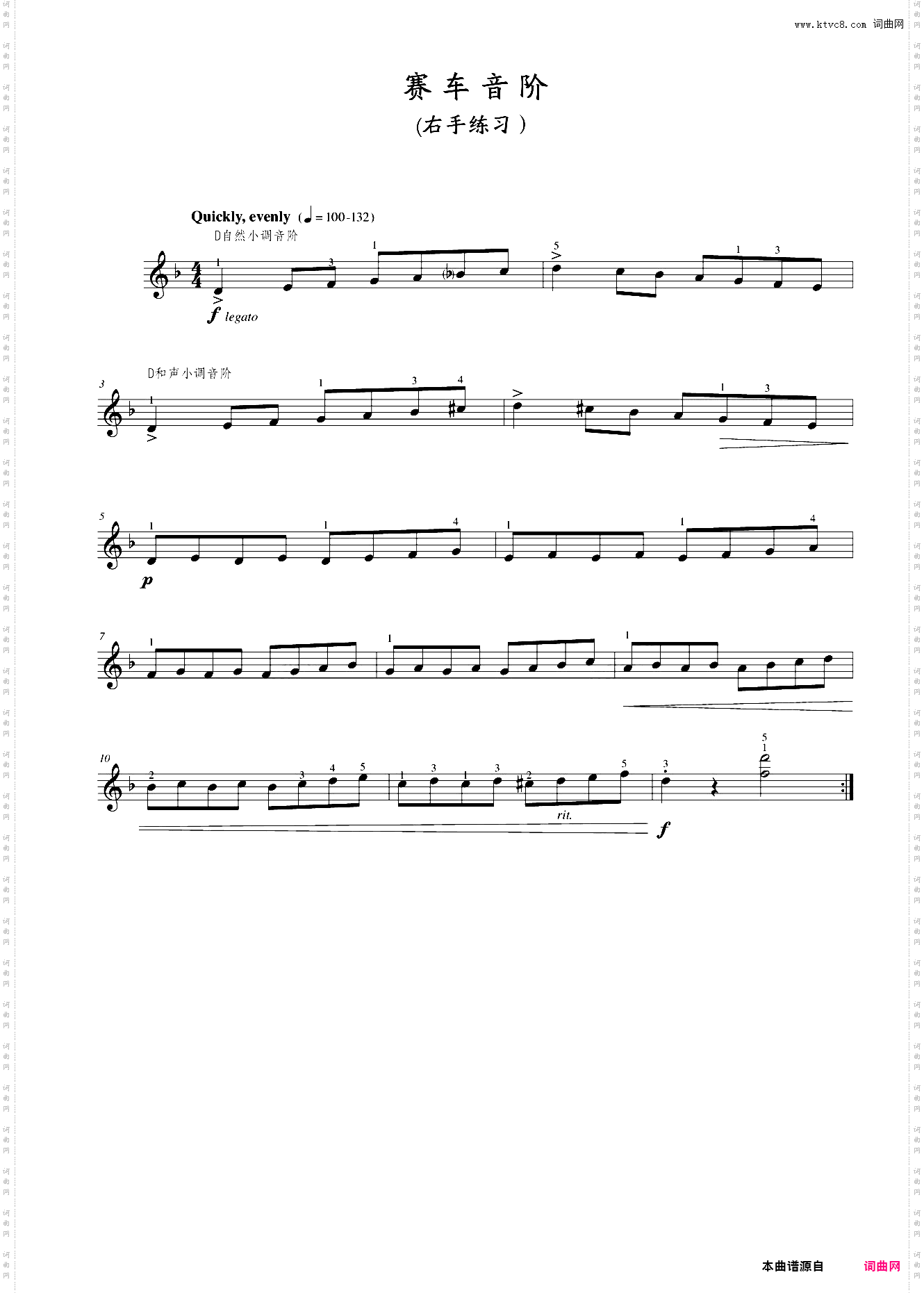 22赛车音阶右手练习-1