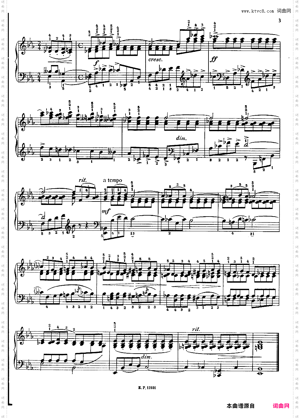 儿童钢琴曲集 Twelve Children's Pieces Op·31