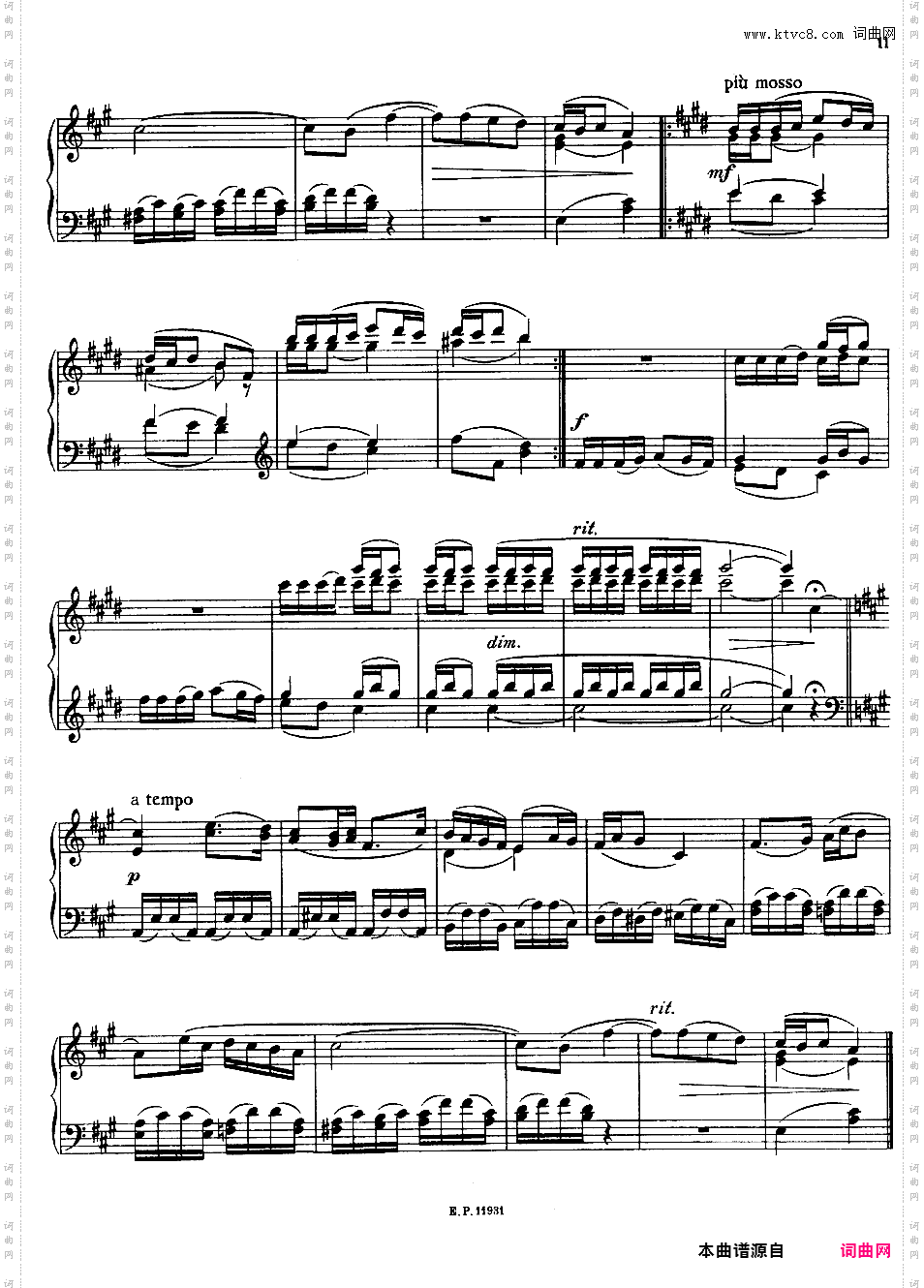 儿童钢琴曲集 Twelve Children's Pieces Op·31
