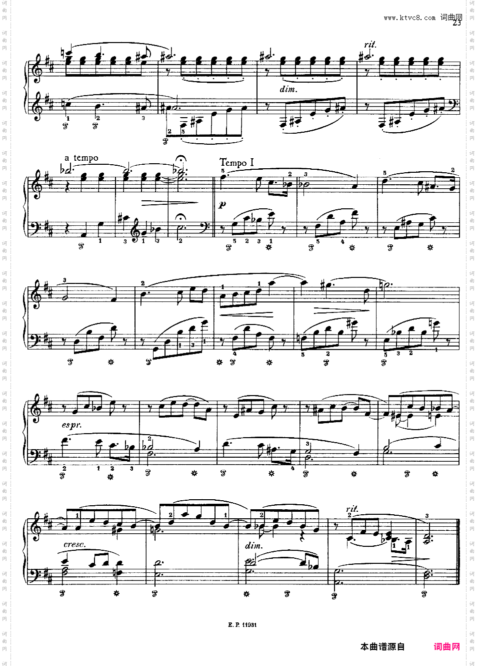 儿童钢琴曲集 Twelve Children's Pieces Op·31