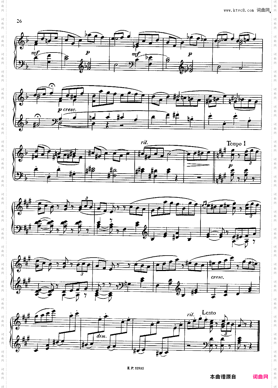儿童钢琴曲集 Twelve Children's Pieces Op·31
