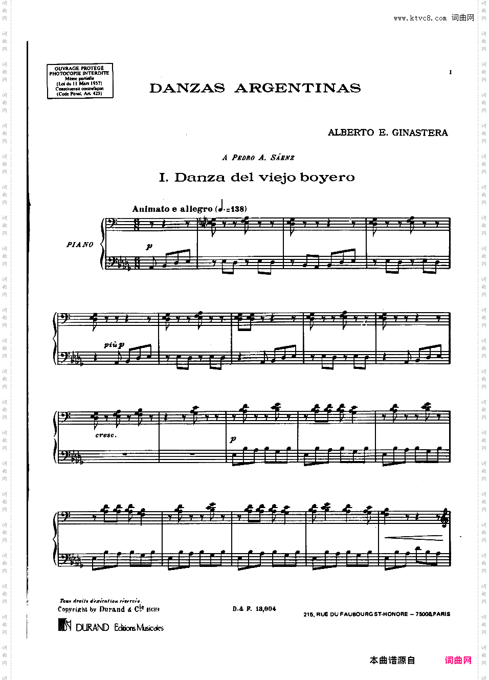 阿根廷舞曲 Danzas Argentinas Op·2