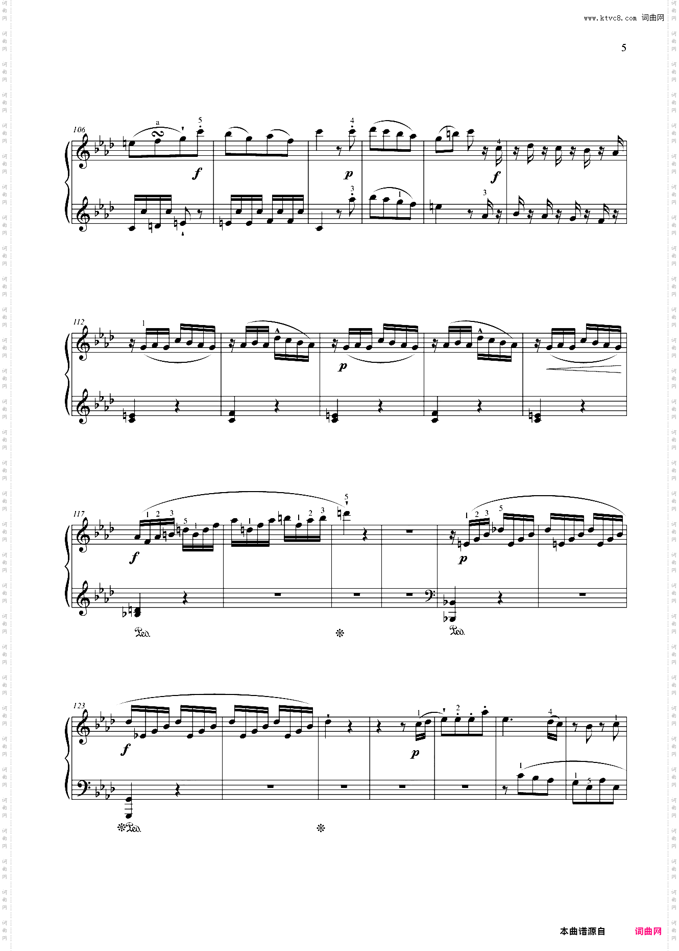 第八级 大型乐曲降A大调奏鸣曲
