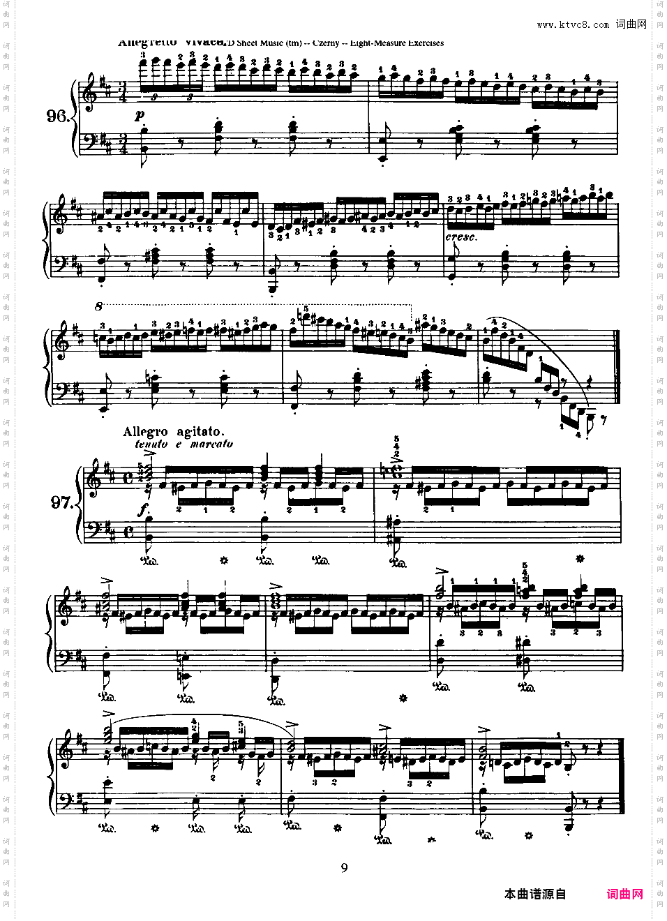 160首八小节练习曲 160 Eight-Measure Exercises Op·821Czerny-op821-160_Exercises_81-160