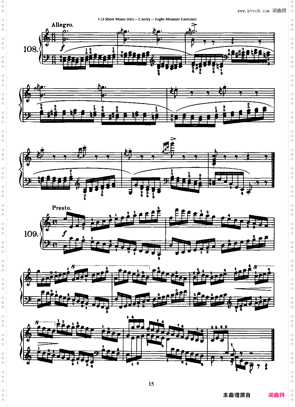 160首八小节练习曲 160 Eight-Measure Exercises Op·821Czerny-op821-160_Exercises_81-160
