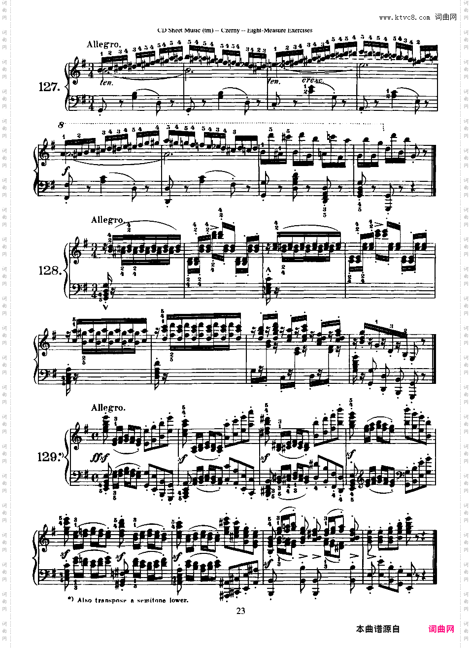 160首八小节练习曲 160 Eight-Measure Exercises Op·821Czerny-op821-160_Exercises_81-160