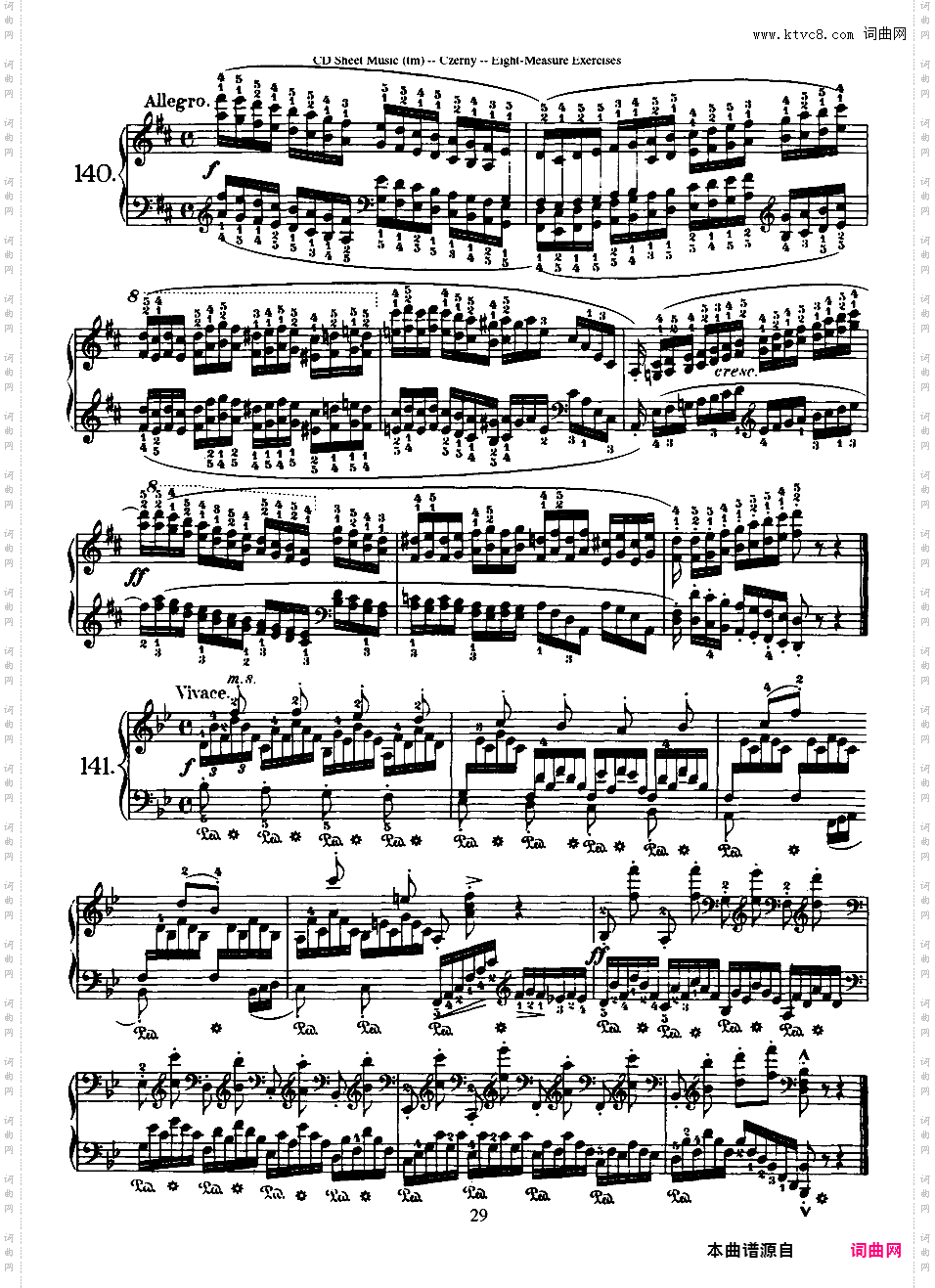 160首八小节练习曲 160 Eight-Measure Exercises Op·821Czerny-op821-160_Exercises_81-160
