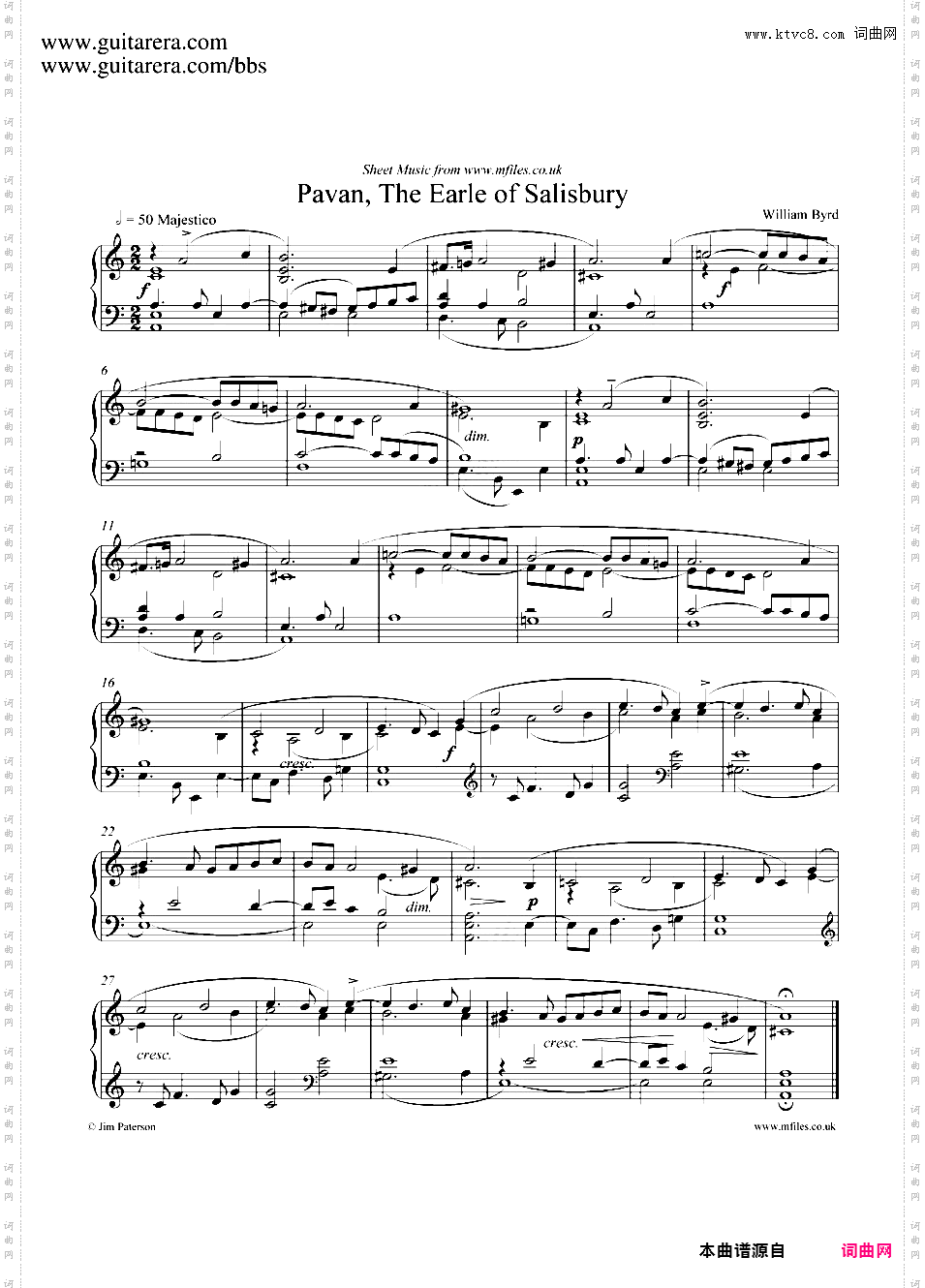 a小调帕凡舞曲 Pavane in a Minor