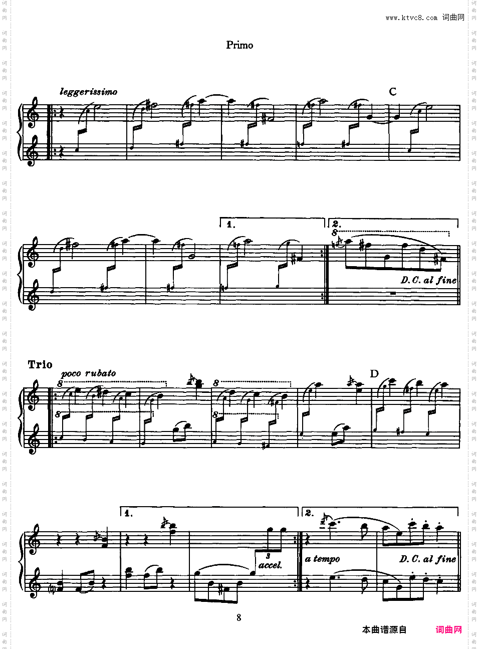 3首简易小品 Three Easy Pieces - 四手联弹