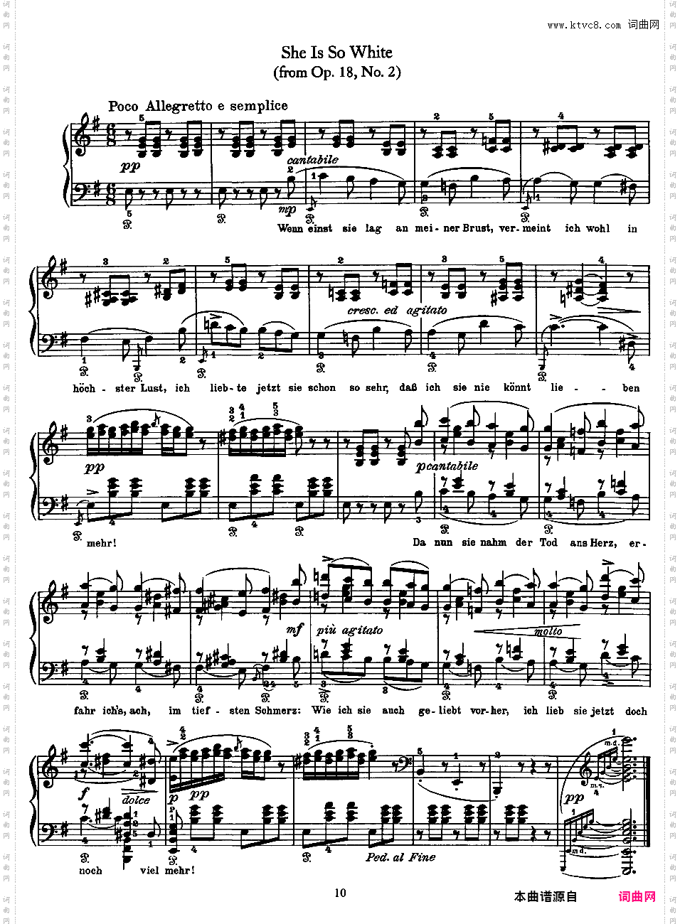 6首歌曲改编曲 6 Piano Transcriptions of Songs Op·41