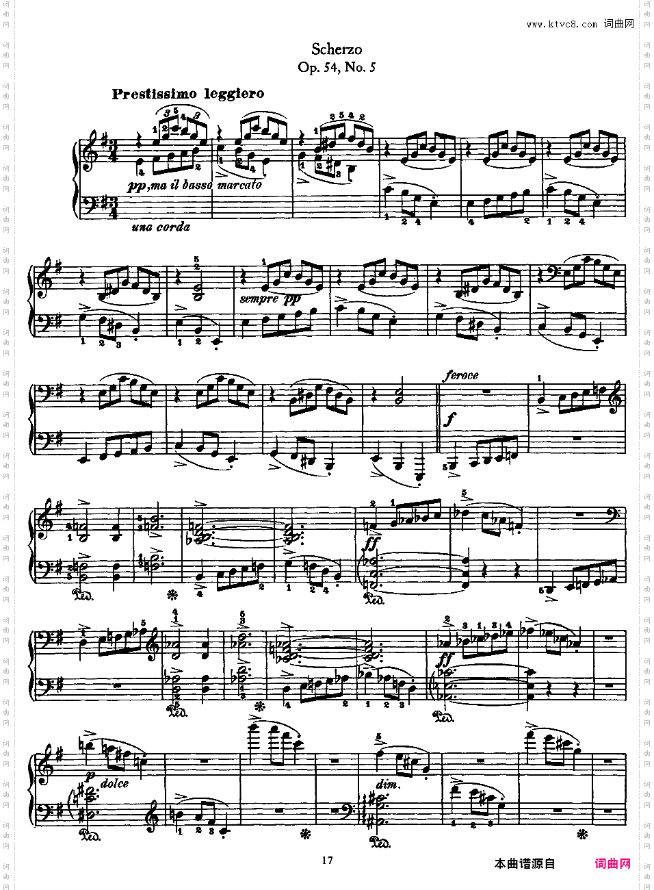 抒情小品集 Lyric Pieces 十卷Grieg op54 Lyric Pieces