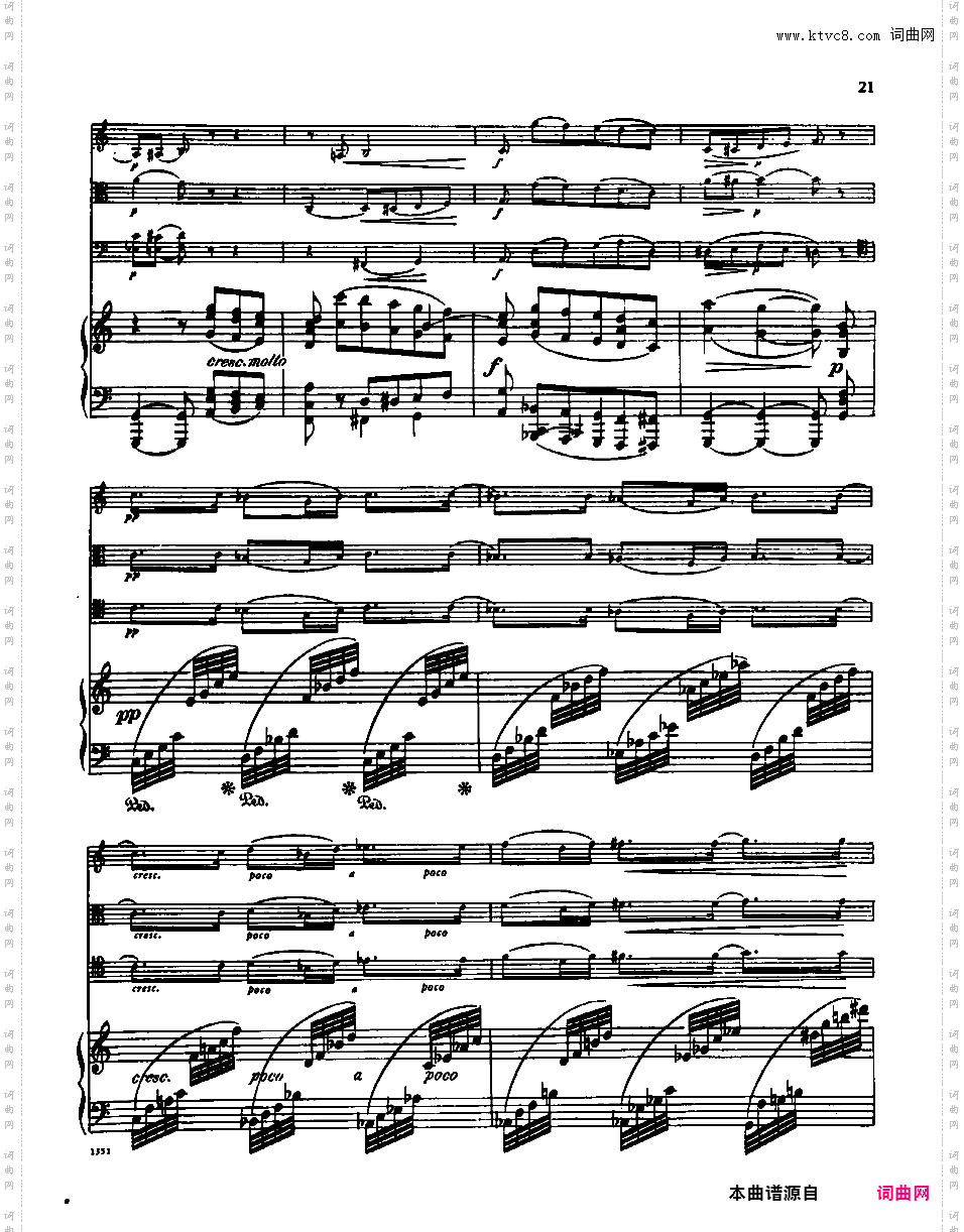 c小调第一钢琴四重奏 Piano Quartet No·1 in c Minor Op·15