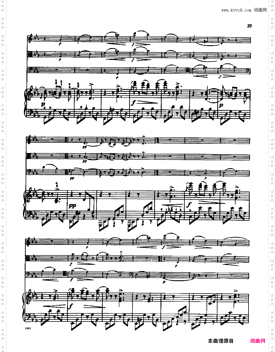 c小调第一钢琴四重奏 Piano Quartet No·1 in c Minor Op·15