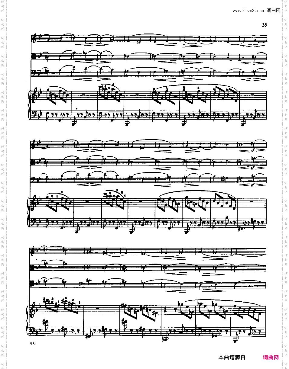 c小调第一钢琴四重奏 Piano Quartet No·1 in c Minor Op·15
