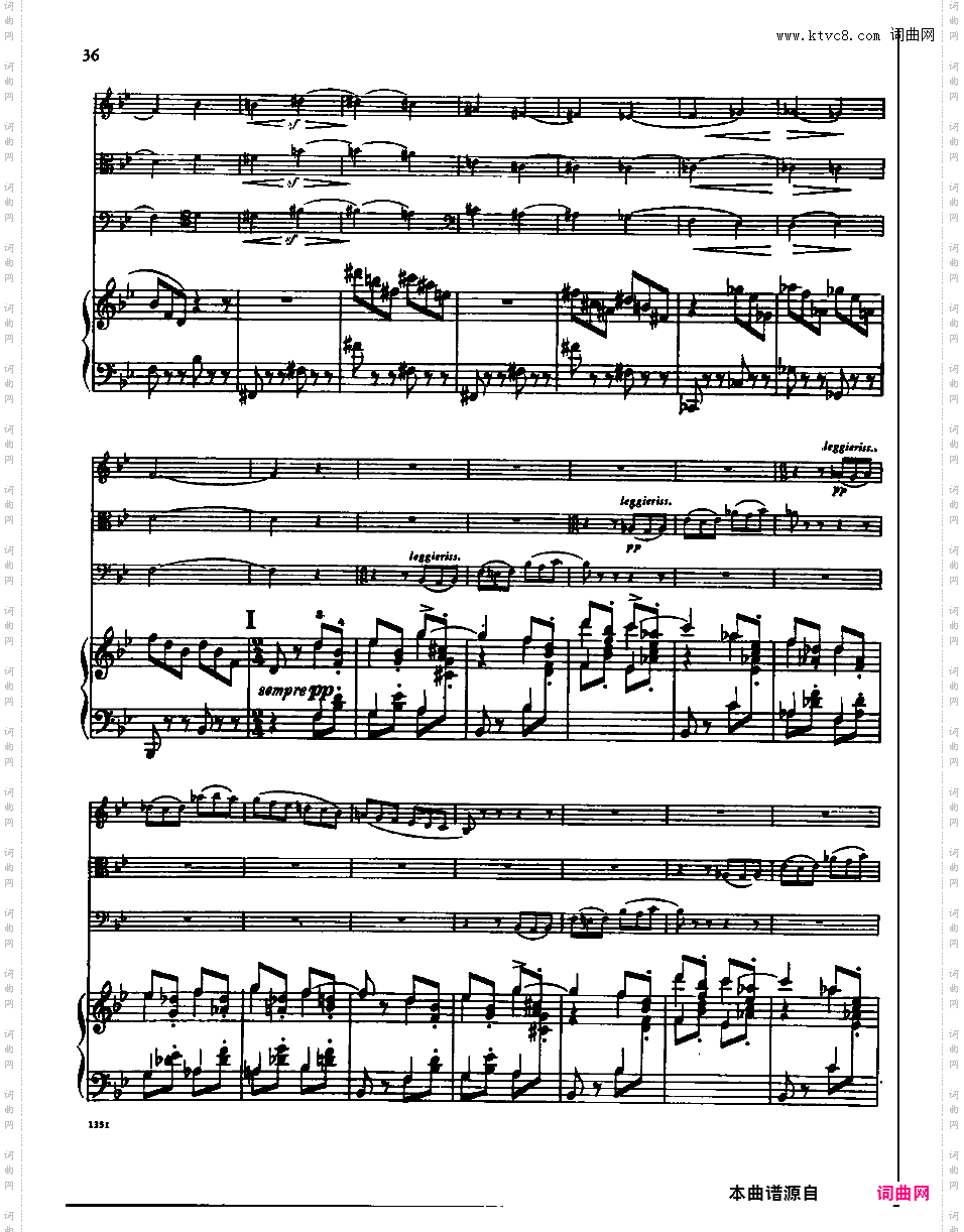 c小调第一钢琴四重奏 Piano Quartet No·1 in c Minor Op·15