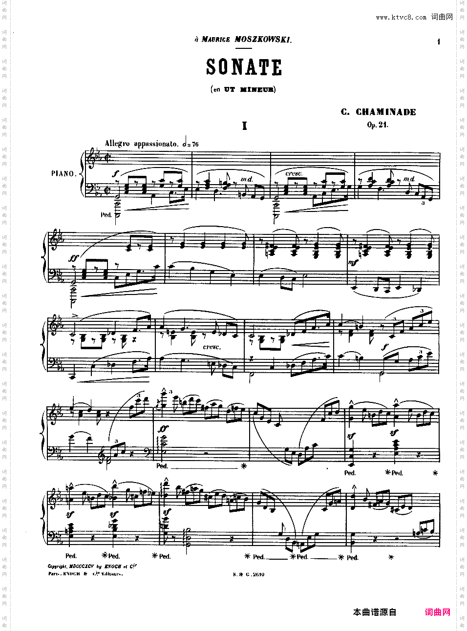 c小调钢琴奏鸣曲 Piano Sonata in c Minor Op·21