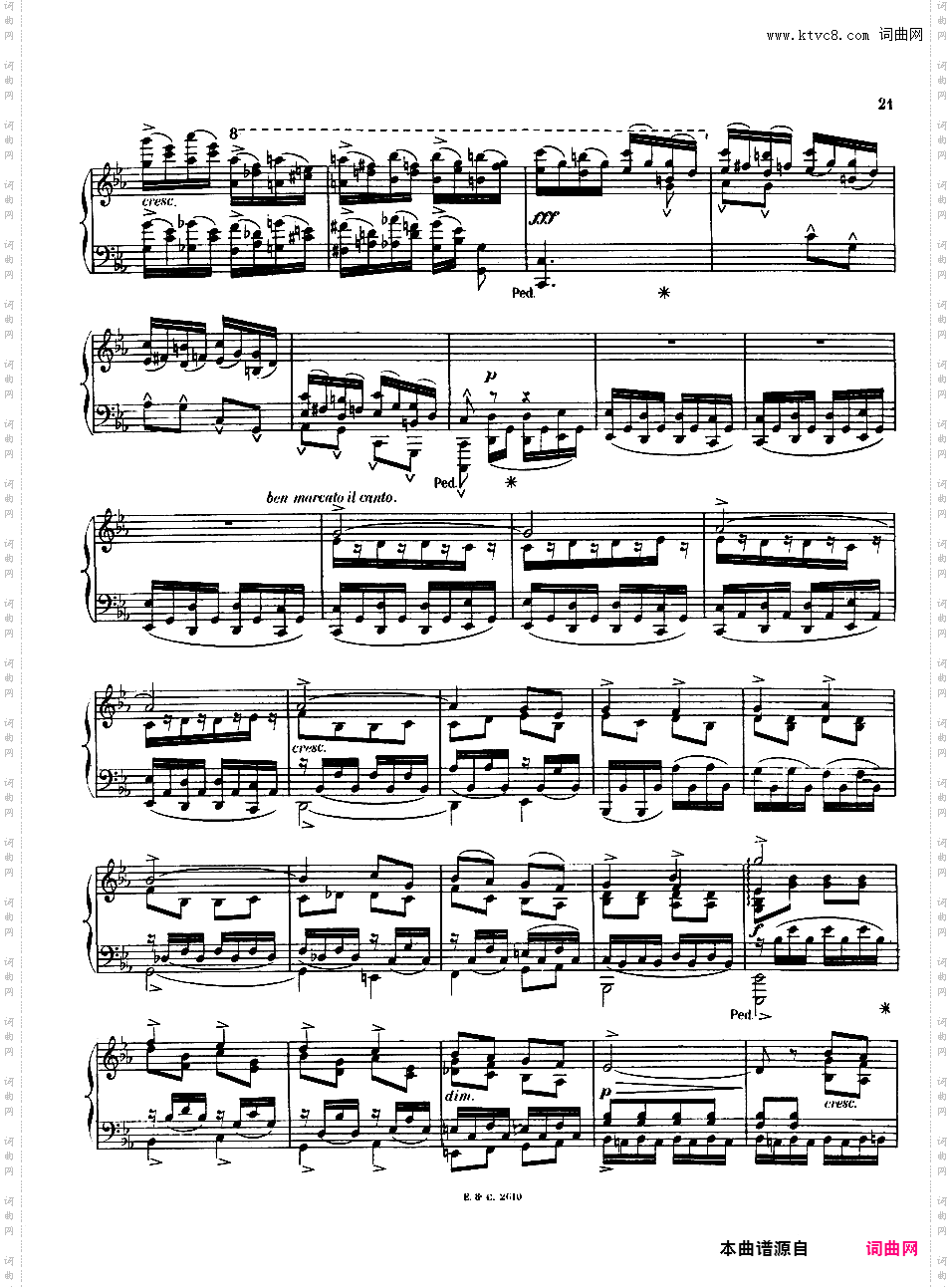 c小调钢琴奏鸣曲 Piano Sonata in c Minor Op·21