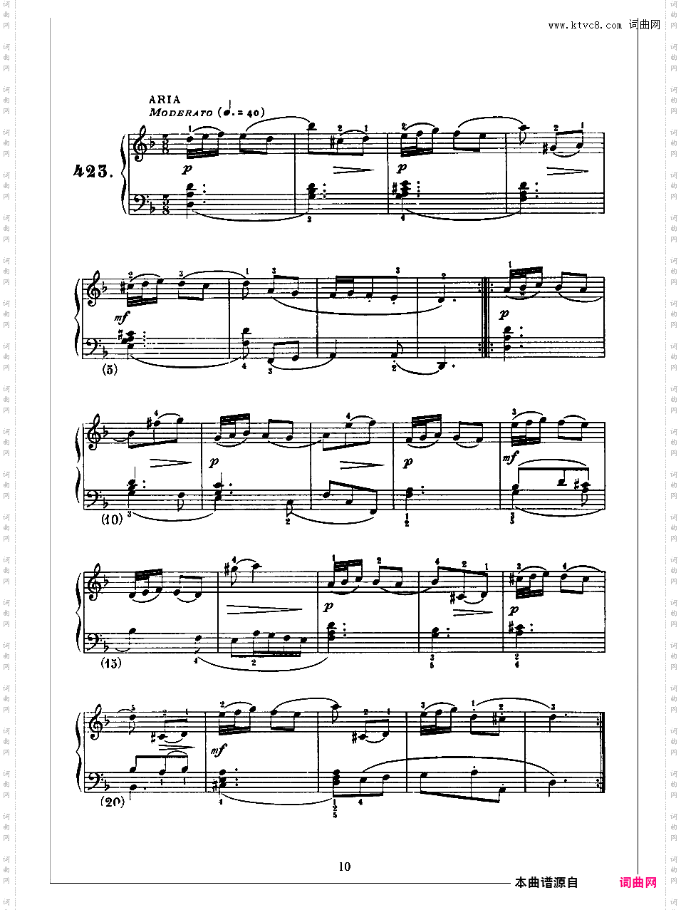 500首钢琴奏鸣曲共33册Scarlatti Sonatas 421-435