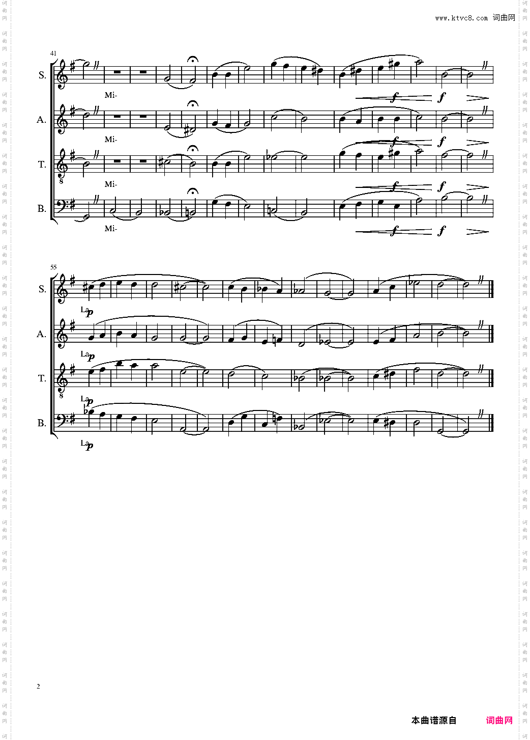 SATB Vocalise, Op·unb