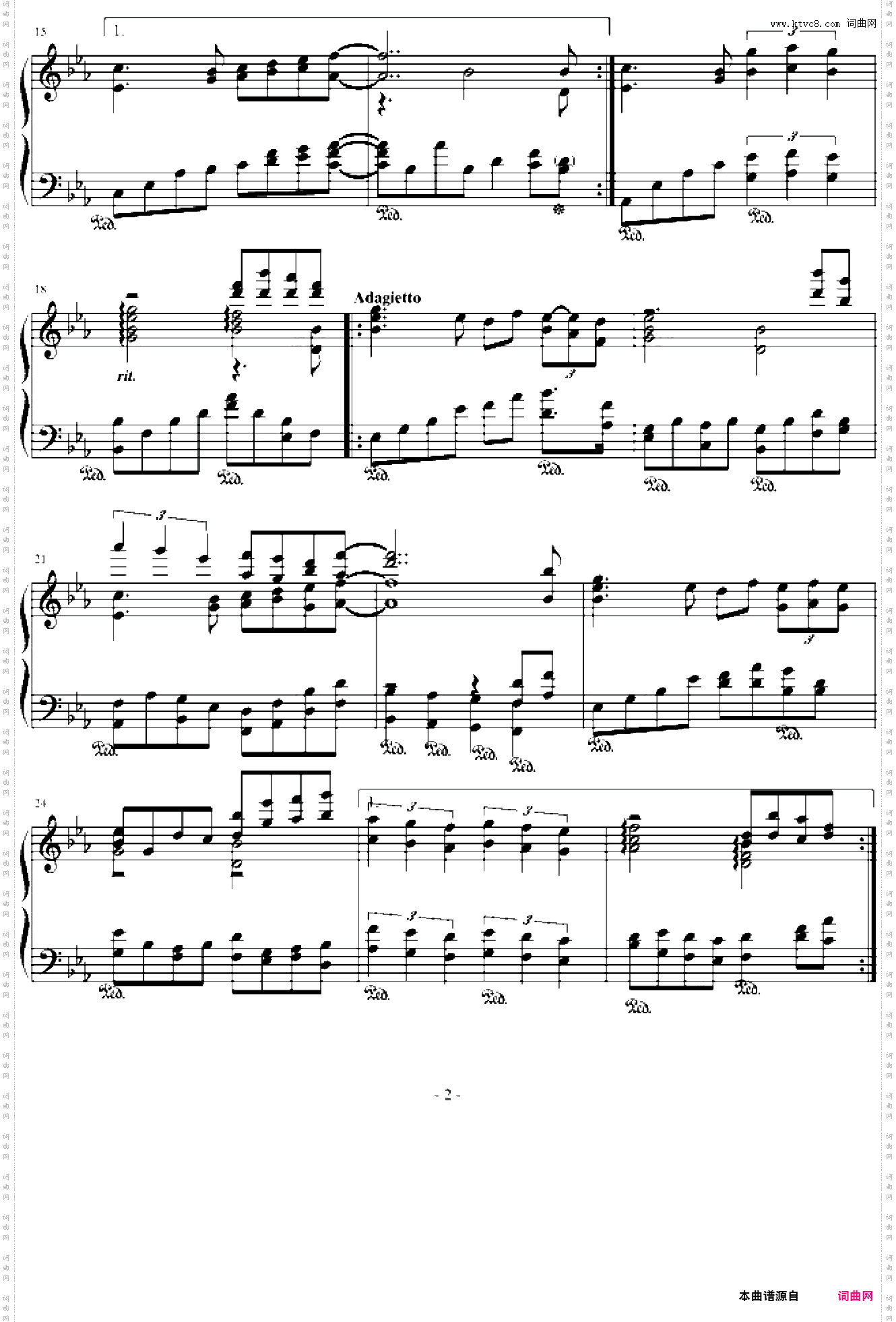 相遇_Eb 大调版