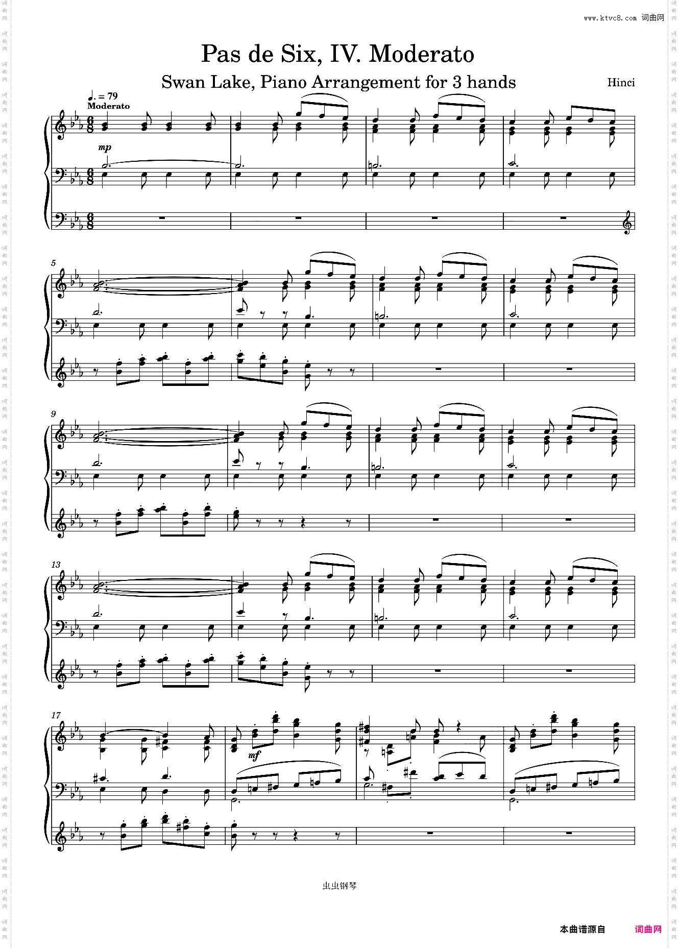 Swan Lake, 19· Pas de Six, IV· Moderato Piano