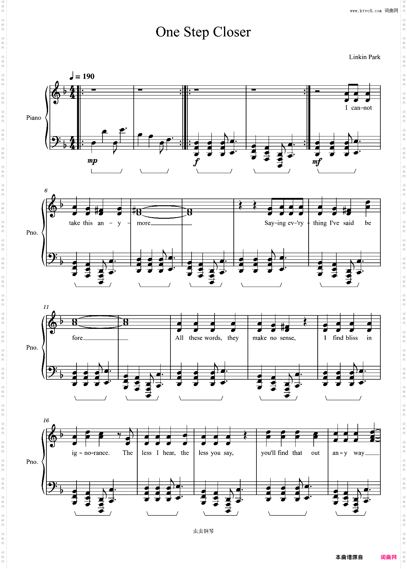 One Step Closer-Linkin Park