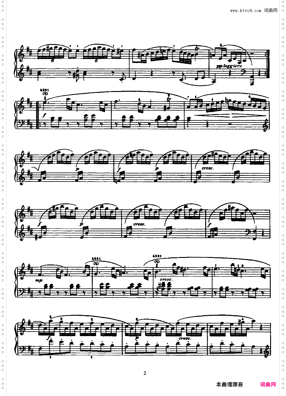 52首钢琴奏鸣曲 52 Piano SonatasPiano Sonata No 4 in D_NoRestriction