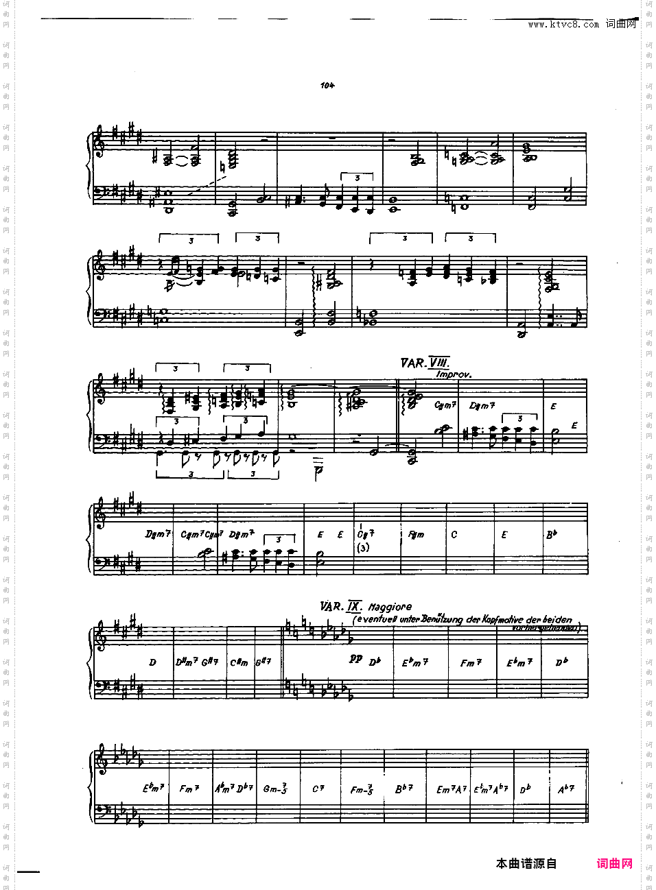 变奏曲 Variations