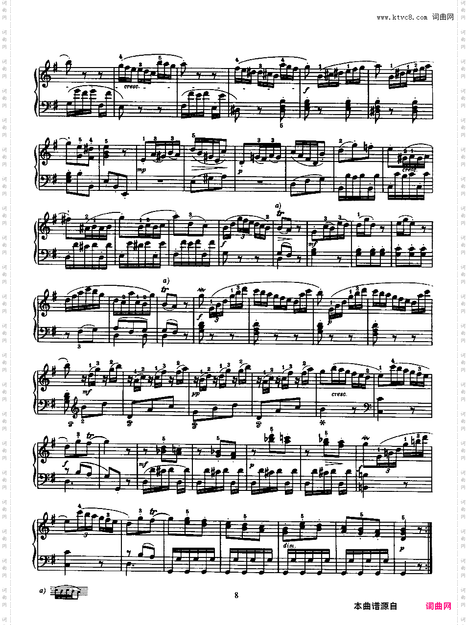 52首钢琴奏鸣曲 52 Piano SonatasPiano Sonata No 6 in G_NoRestriction