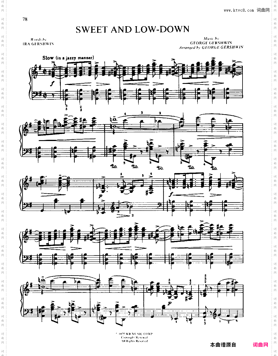 Gershwin Inserts from Gershwin Own Transcriptions