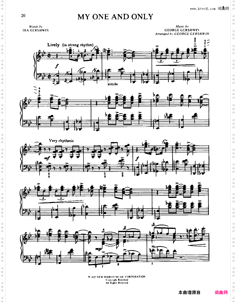 Gershwin Inserts from Gershwin Own Transcriptions
