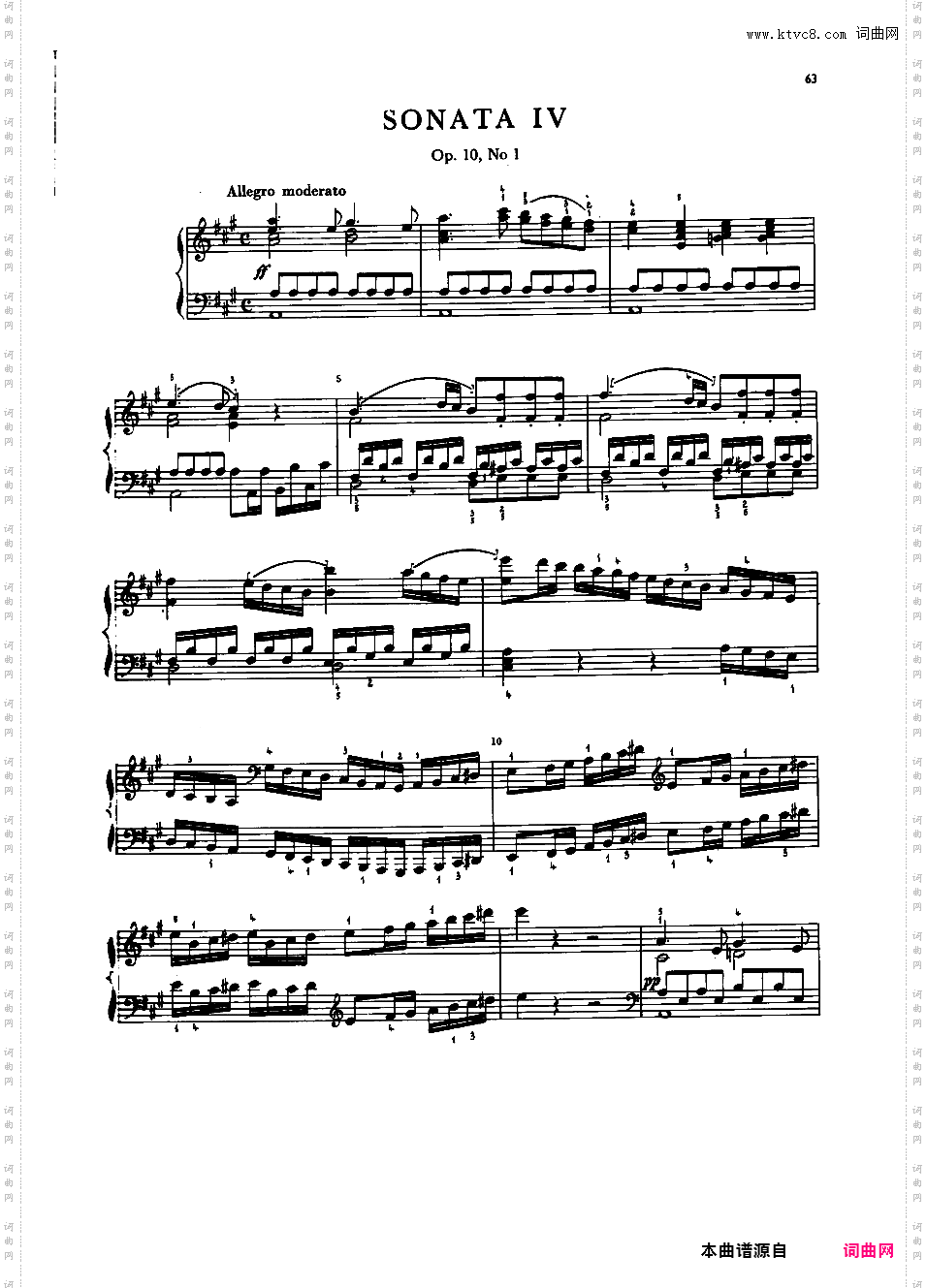 奏鸣曲集Dussek op10n1 Sonate #04 in A