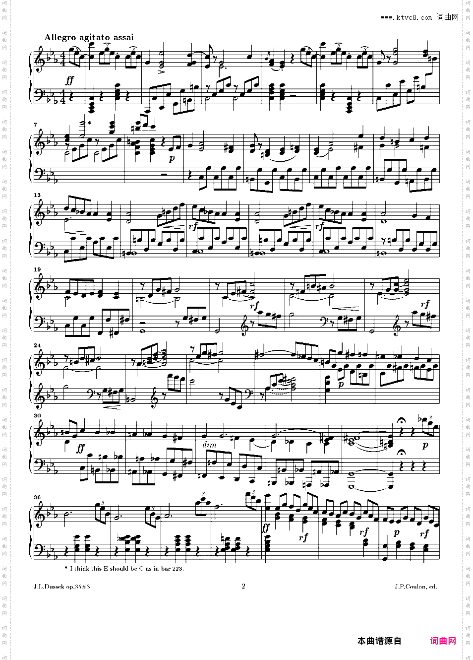 c小调第十三钢琴奏鸣曲 Piano Sonata No·13 in c Minor Op·35-3