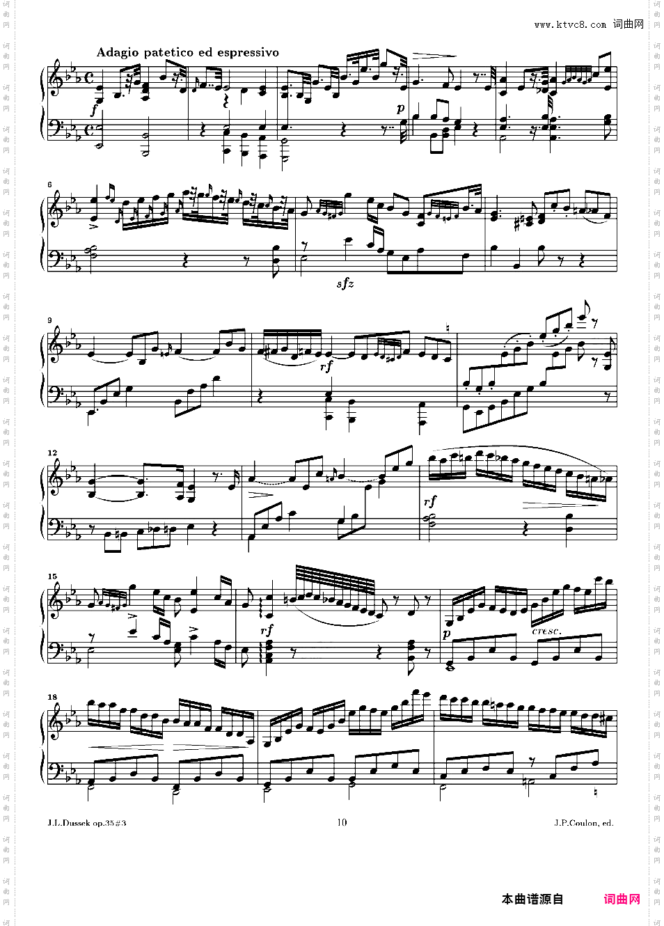 c小调第十三钢琴奏鸣曲 Piano Sonata No·13 in c Minor Op·35-3