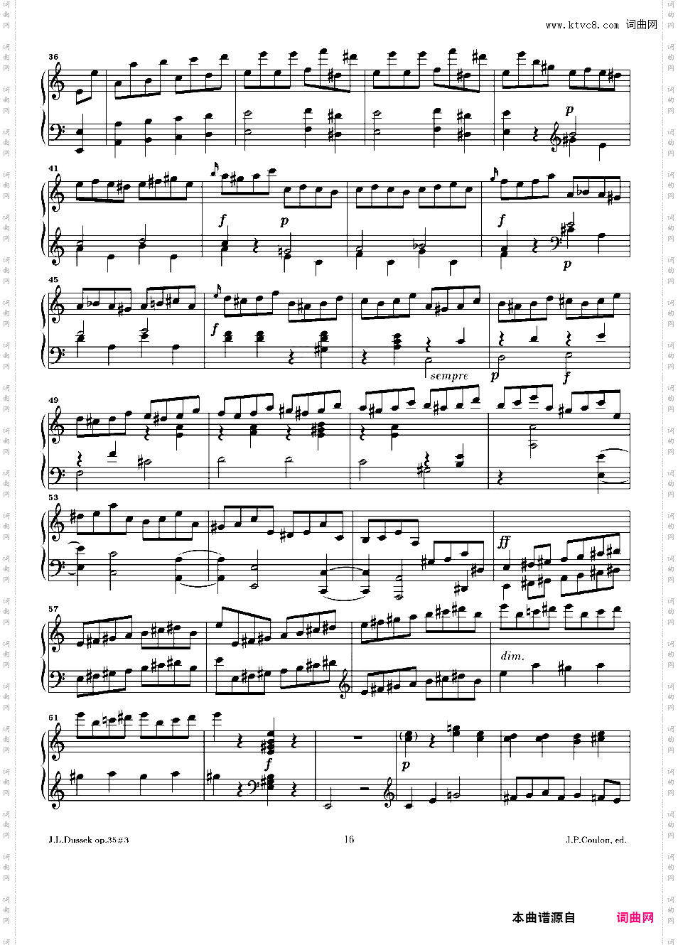 c小调第十三钢琴奏鸣曲 Piano Sonata No·13 in c Minor Op·35-3