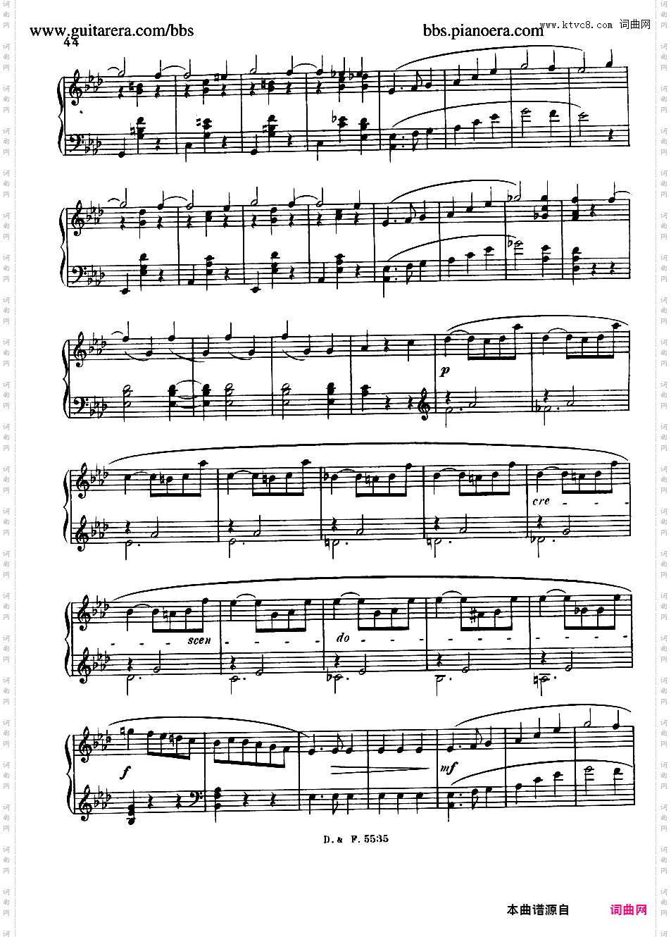 降E大调第五圆舞曲 Valse No·5 in E-flat Major Op·91