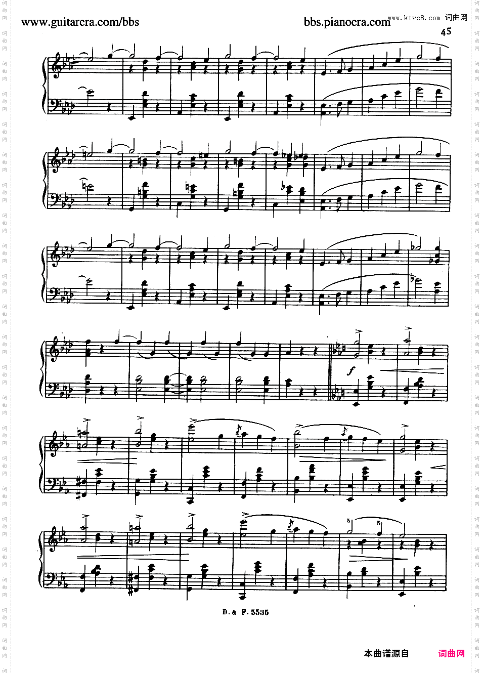 降E大调第五圆舞曲 Valse No·5 in E-flat Major Op·91